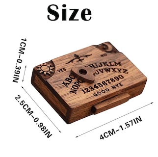 Foto 7 | Foto 7 | Pizarra En Miniatura Con Cajón Para Ouija, Madera, Color Marrón - Venta Internacional.