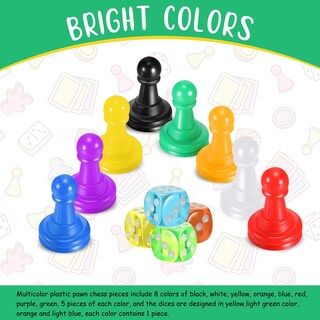 Foto 3 | Foto 3 | Juego De Mesa Zhanmai, 40 Piezas, Peones De Ajedrez Con 4 Dados - Venta Internacional.