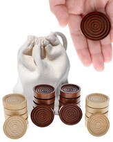 Checker Pieces We Games De Madera De 3,8 Cm Con Bolsa De Almacenamiento - Venta Internacional.