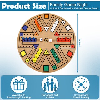 Foto 2 | Foto 2 | Juego De Mesa Kathfly Fast Track De Madera Para 3 A 6 Jugadores Con 24 Piezas - Venta Internacional.