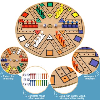 Foto 3 | Foto 3 | Juego De Mesa Kathfly Fast Track De Madera Para 3 A 6 Jugadores Con 24 Piezas - Venta Internacional.