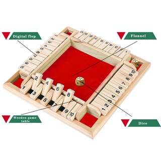 Foto 3 | Foto 3 | Juego De Dados Shut The Box Dc-beautiful Para Adultos De 2 A 4 Jugadores - Venta Internacional.