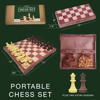 Foto 4 | Foto 4 | Juego De Ajedrez Good Kind Magnetic Travel De 30 X 30 Cm Con 2 Reinas - Venta Internacional.