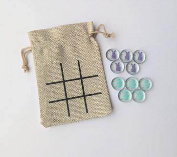 Foto 2 | Foto 2 | Set Tic Tac Toe, Regalo Con Temática De Pascua Para Niños, Con Bolsa Y Guijarros - Venta Internacional.