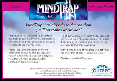 Foto 3 | Foto 3 | Familia Game Outset Media Mindtrap Classic Edition Desde Hace Más De 12 Años - Venta Internacional.