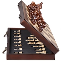 Juego De Ajedrez Amerous Magnético De Madera De 15 Pulgadas Para Adultos Y Niños - Venta Internacional.