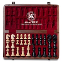 Juego De Ajedrez A&a De Madera Plegable De 38 Cm Con 7,6 Cm De Altura King - Venta Internacional.