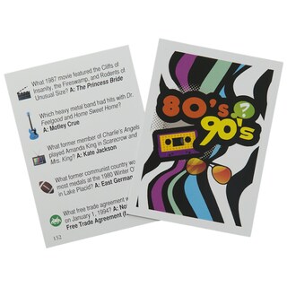 Foto 2 | Foto 2 | Juego De Preguntas Outset Media De Los Años 80 Y 90 Con 220 Tarjetas Para Más De 12 Años - Venta Internacional.