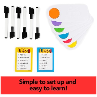 Foto 4 | Foto 4 | Juego De Mesa Para Fiestas Spin Master Less Is More Con Rotuladores Borrables - Venta Internacional.
