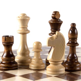 Foto 1 | Foto 1 | Piezas De Ajedrez Amerous De Madera Talladas A Mano Con Tamaño King De 10,5 Cm - Venta Internacional.