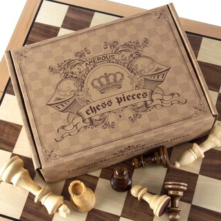 Foto 3 | Foto 3 | Piezas De Ajedrez Amerous De Madera Talladas A Mano Con Tamaño King De 10,5 Cm - Venta Internacional.