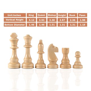 Foto 5 | Foto 5 | Piezas De Ajedrez Amerous De Madera Talladas A Mano Con Tamaño King De 10,5 Cm - Venta Internacional.