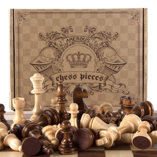 Foto 7 | Foto 7 | Piezas De Ajedrez Amerous De Madera Talladas A Mano Con Tamaño King De 10,5 Cm - Venta Internacional.