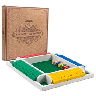 Foto 6 | Foto 6 | Juego Shut The Box Amerous Tablero de Madera de 30 cm con 12 Dados - Venta Internacional
