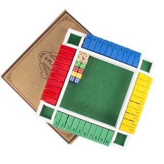 Foto 7 | Foto 7 | Juego Shut The Box Amerous Tablero de Madera de 30 cm con 12 Dados - Venta Internacional