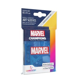 Foto 1 | Foto 1 | Fundas Para Juegos De Cartas Fantasy Flight Marvel Champions Blue X50 - Venta Internacional.