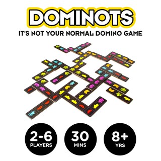Foto 2 | Foto 2 | Juego De Fichas Aquarius Space Invaders Dominots Con Licencia Oficial - Venta Internacional.