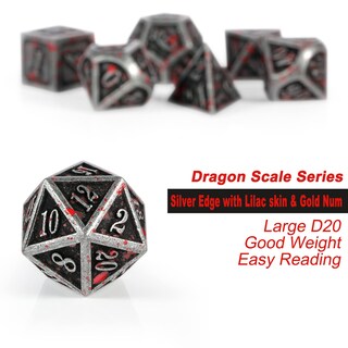 Foto 4 | Foto 4 | Venta Internacional - Juego De Dados De Metal Dndnd Bloodstained Ancient Silver Con Estuche