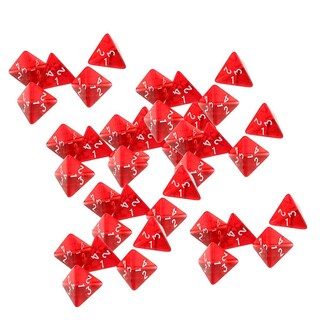 Foto 2 | Foto 2 | Venta Internacional - Juego De Dados Poliédricos, Paquete De 40 Dados De Cuatro Caras, Red Gem D4