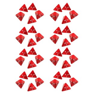 Foto 4 | Foto 4 | Venta Internacional - Juego De Dados Poliédricos, Paquete De 40 Dados De Cuatro Caras, Red Gem D4