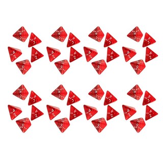Foto 1 | Foto 1 | Venta Internacional - Juego De Dados Poliédricos, Paquete De 40 Dados De Cuatro Caras, Red Gem D4