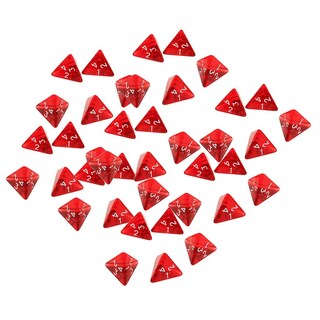 Foto 3 | Foto 3 | Venta Internacional - Juego De Dados Poliédricos, Paquete De 40 Dados De Cuatro Caras, Red Gem D4