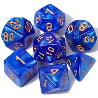 Foto 1 | Foto 1 | Juego De Dados Poliédricos Ciaraq Dnd Con Bolsa De Dados Negra (azul Marino) - Venta Internacional.