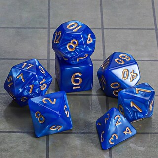 Foto 2 | Foto 2 | Juego De Dados Poliédricos Ciaraq Dnd Con Bolsa De Dados Negra (azul Marino) - Venta Internacional.