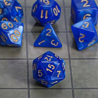 Foto 4 | Foto 4 | Juego De Dados Poliédricos Ciaraq Dnd Con Bolsa De Dados Negra (azul Marino) - Venta Internacional.
