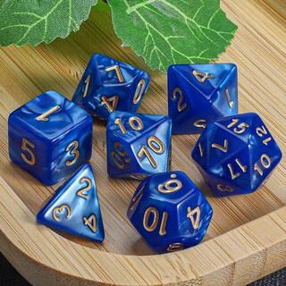 Foto 5 | Foto 5 | Juego De Dados Poliédricos Ciaraq Dnd Con Bolsa De Dados Negra (azul Marino) - Venta Internacional.