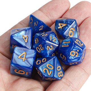 Foto 7 | Foto 7 | Juego De Dados Poliédricos Ciaraq Dnd Con Bolsa De Dados Negra (azul Marino) - Venta Internacional.
