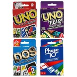 Juego De Cartas Mattel Family Variety Pack: Uno, Dos, Uno Flip, P - Venta Internacional.
