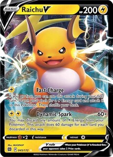 Foto 1 | Foto 1 | Carta Pokémon Raichu V 045/172 Estrellas Brillantes - Ultra Rara - Venta Internacional.