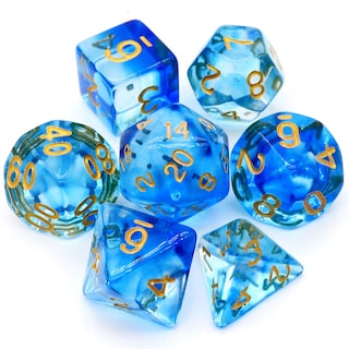 Foto 1 | Foto 1 | Juego de Dados Haxtec Dnd Dragon Glass-eternal Sea con Bolsa - Venta Internacional