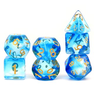 Foto 2 | Foto 2 | Juego de Dados Haxtec Dnd Dragon Glass-eternal Sea con Bolsa - Venta Internacional
