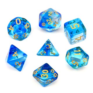 Foto 3 | Foto 3 | Juego de Dados Haxtec Dnd Dragon Glass-eternal Sea con Bolsa - Venta Internacional