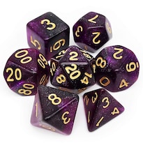 Juego de Dados Haxtec Nebula Polyhedral D&d 7 Piezas - Venta Internacional
