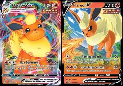 Foto 1 | Foto 1 | Lote De Cartas Pokémon Flareon V Y Vmax Evolving Skies 018/264 - Venta Internacional.
