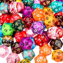 Juego De Dados Poliédricos Skylety 100 Piezas Con Bolsa Negra - Venta Internacional.