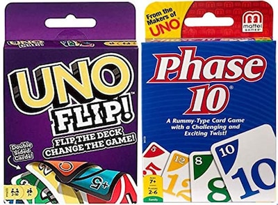 Foto 1 | Foto 1 | Juego De Cartas Mattel Uno Flip And Phase 10, Paquete De Dos - Venta Internacional.
