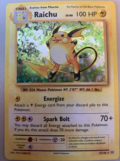 Foto 1 | Foto 1 | Carta Coleccionable Pokémon Raichu Xy Evolutions Holo Rare 36/108 - Venta Internacional.