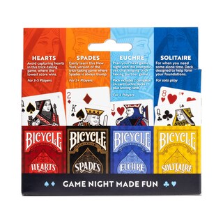 Foto 4 | Foto 4 | Juego De Cartas Bicycle 4 En 1: Euchre, Hearts, Spades Y Solitaire - Venta Internacional.