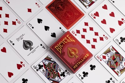 Foto 2 | Foto 2 | Lámina Metálica De Primera Calidad Para Bicicleta, Color Rojo, De Playing Cards - Venta Internacional.