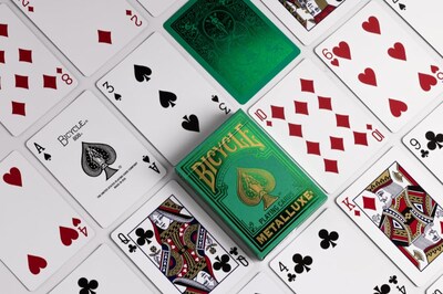 Foto 2 | Foto 2 | Bicicleta De Juego De Cartas Metalluxe, Tamaño Póker Verde - Venta Internacional.