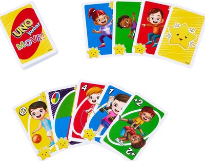 Foto 3 | Foto 3 | Juego De Cartas Mattel Games Uno Junior Move! Para Niños - Venta Internacional.