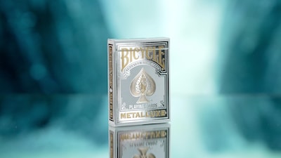 Foto 3 | Foto 3 | Juego De Cartas Para Bicicleta Metalluxe, Tamaño Póker Plateado - Venta Internacional.