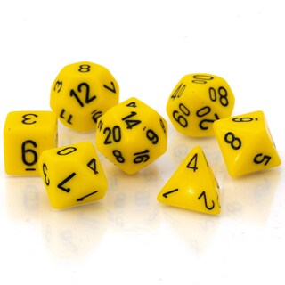 Foto 1 | Foto 1 | Dice Chessex Opaque, 7 Unidades, Amarillo/negro - Venta Internacional.