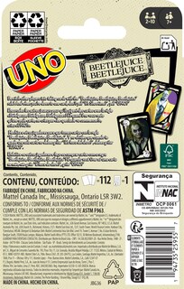 Foto 6 | Foto 6 | Juego De Cartas Mattel Games Uno Beetlejuice Beetlejuice Kids 7+ - Venta Internacional.