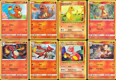 Foto 1 | Foto 1 | Lote De Cartas Coleccionables Pokémon Charmander Charmeleon X8 - Venta Internacional.