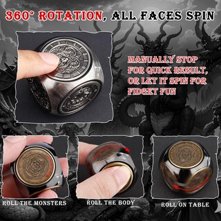 Foto 3 | Foto 3 | Juego De Dados Haxtec Spinner Dice 7 En 1 Metal Dnd Dungeons Dragons - Venta Internacional.